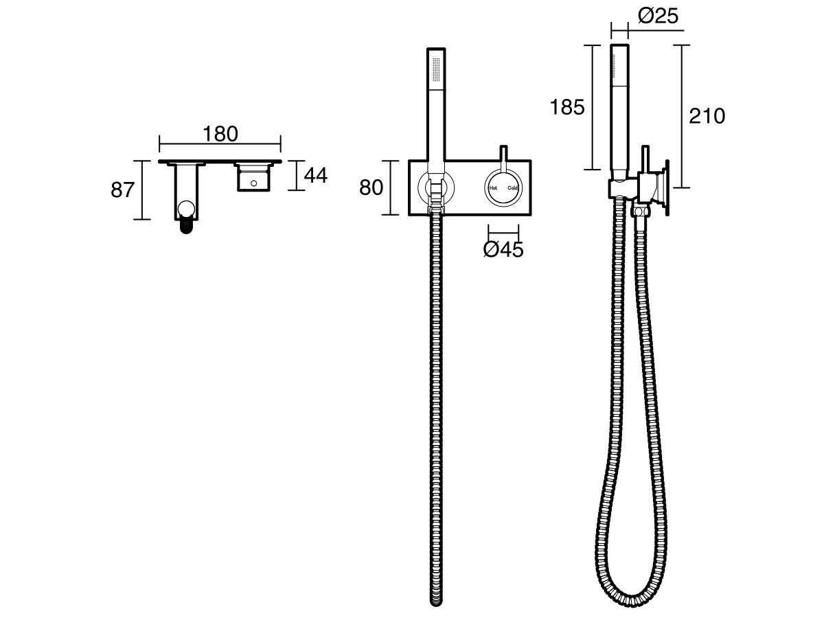 Sussex Scala Mixer Tap Handshower System
