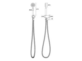 Sussex Pure Round Handshower with Fixed Bracket (3 Star)