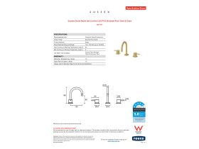 Specification Sheet - Sussex Scala Basin Set Curved LUX PVD Brushed Pure Gold (5 Star)