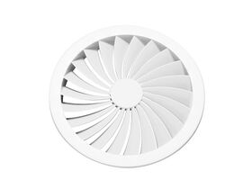 Elevent Ceiling Diffuser Swirl White 300mm