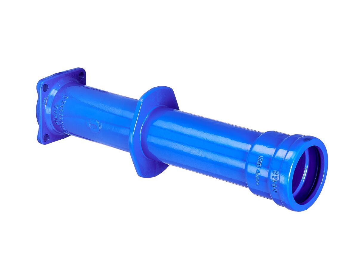 Dimax Ductile Iron Connector (Flange x Socket) with Thrust Flange Central PN16 B5 100mm x 600L