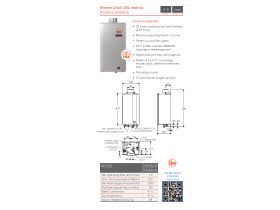 Specification Sheet - Rheem Ultra 28L Internal Gas Continuous Flow Water Heater