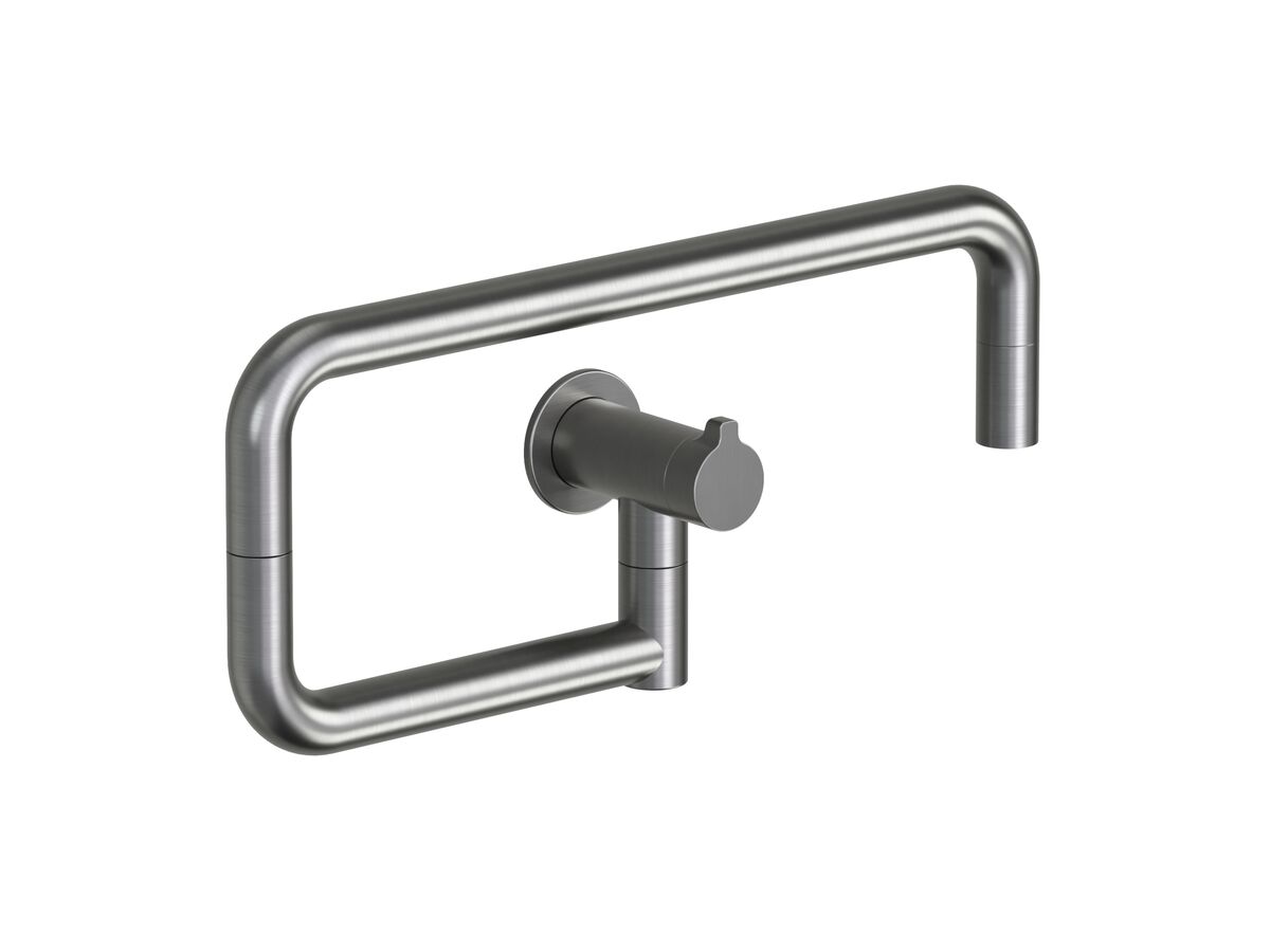 Hero - Faucet Strommen Vara Fin Wall Pot Filler Tap Brushed Graphite Lead Free