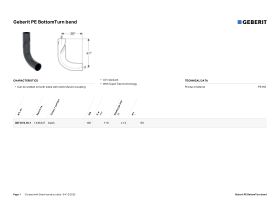 Specification Sheet - Geberit HDPE Supertube Bottom Turn Bend 90 Degree