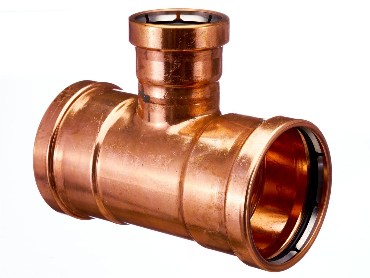 >B< Press Water Reducing Tee 100mm x 100mm x 65mm