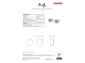 Specification Sheet - Milli Pure Basin Top Assembly Taps Satin Chrome