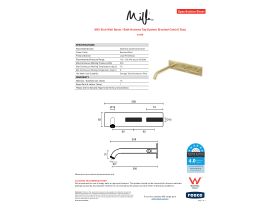 Specification Sheet - Milli Etch Wall Basin / Bath Hostess Tap System Brushed Gold (6 Star)