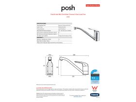 Specification Sheet - Posh Bristol MK2 Sink Mixer Chrome (4 Star) Lead Free