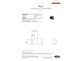 Specification Sheet - Faucet Strommen Vara Fin Robe Hook Matte Black