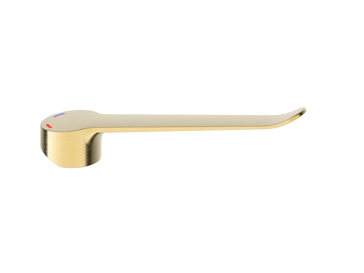 Hero - Mizu Soothe Mk2 Sink Mixer Extended Lever Only with Red & Blue Indicators Brushed Brass