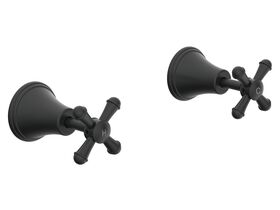 Hero - Posh Canterbury Wall Top Assemblies Cross Handles Matte Black Lead Free