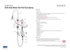 Installation Instructions - Sussex Scala Nova Hob Sink Mixer Set Pull Out Spray (5 Star) Lead Free