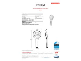 Specification Sheet - Mizu Drift Handpiece Only Chrome (3 Star)
