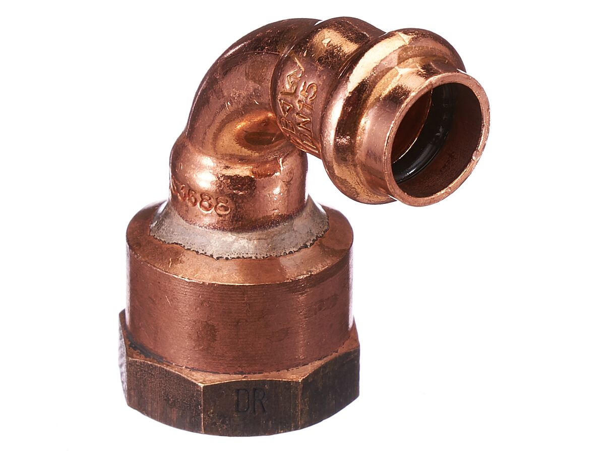 >B< Press Water Threaded Elbow 15mm x 15mm Female