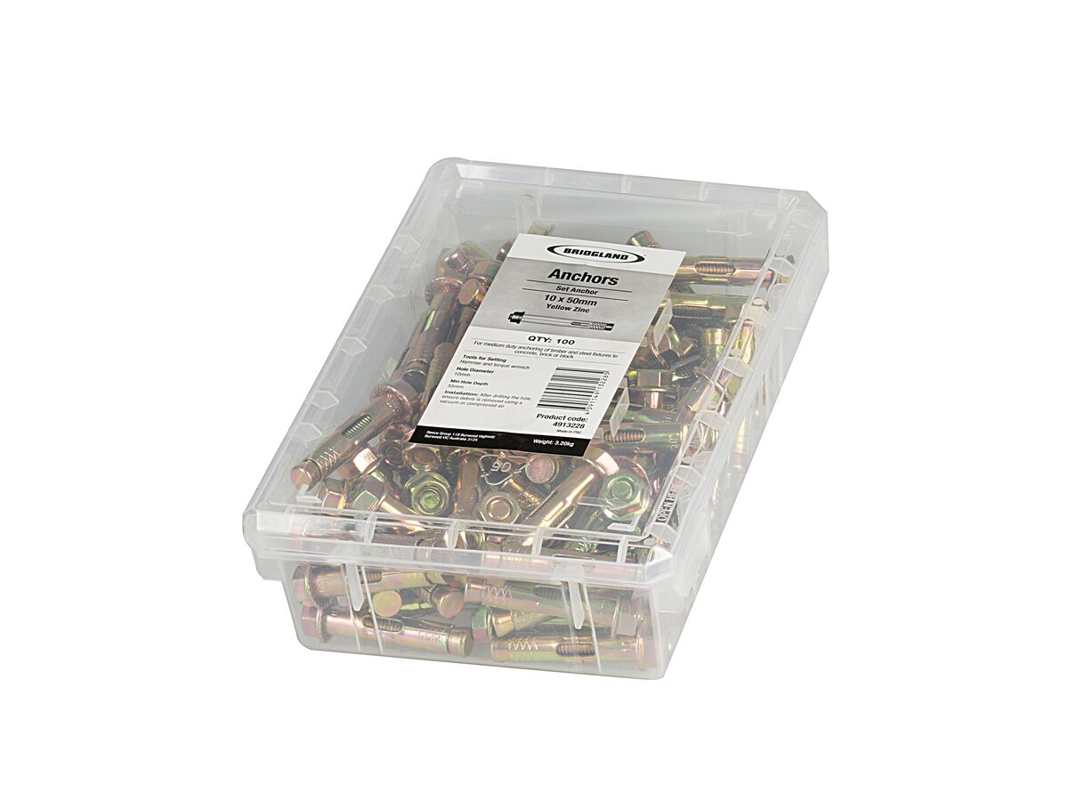 Bridgland Set Anchor 10 x 50mm (100)