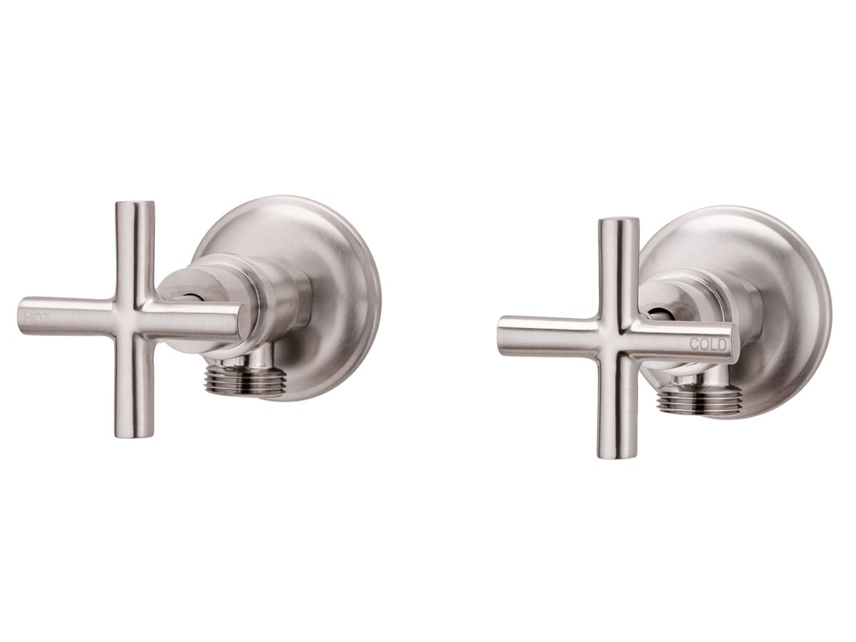 Hero - Posh Solus Washing Machine Stops Brushed Nickel Lead Free