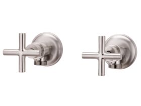 Hero - Posh Solus Washing Machine Stops Brushed Nickel Lead Free