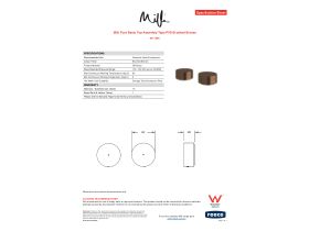 Specification Sheet - Milli Pure Basin Top Assembly Taps PVD Brushed Bronze