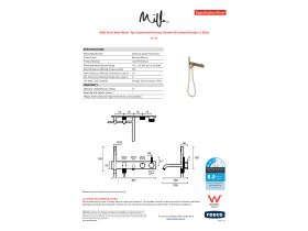Specification Sheet - Milli Etch Bath Mixer Tap System with Hand Shower Brushed Bronze (3 Star)