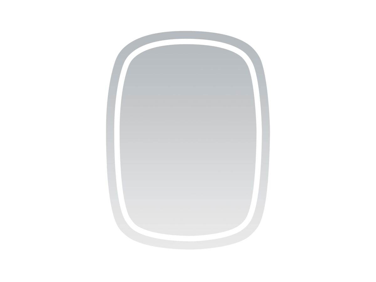 Hero - Kado Aspect Round Rectangle Veil LED Mirror 600mm x 800mm