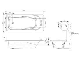 Posh Solus MKII Rectangle Spa with 12 Chrome Jets and Auto Heat Pump Spa 1675 White