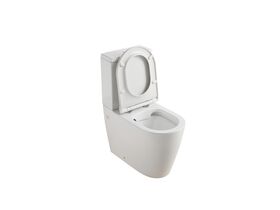 Kado Lux Close Coupled Back To Wall Rimless Overheight Bottom Inlet Toilet Suite with Thin Soft Close Quick Release Seat (4 Star)