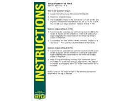User Manual - Refco Torque Wrench Kit