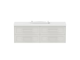 Hero - Kado Lux Ensuite All Drawer Twin 1500mm Wall Hung Centre Basin 50mm Top