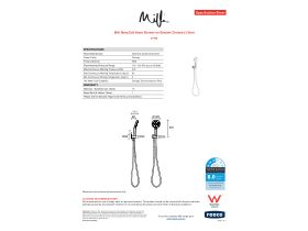Specification Sheet - Milli Marq Edit Hand Shower on Bracket Chrome (3 Star)