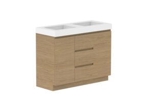 Supporting Image - Posh Domaine 1200mm Floor Mount Vanity Unit Conventional Double Bowl 90mm Top