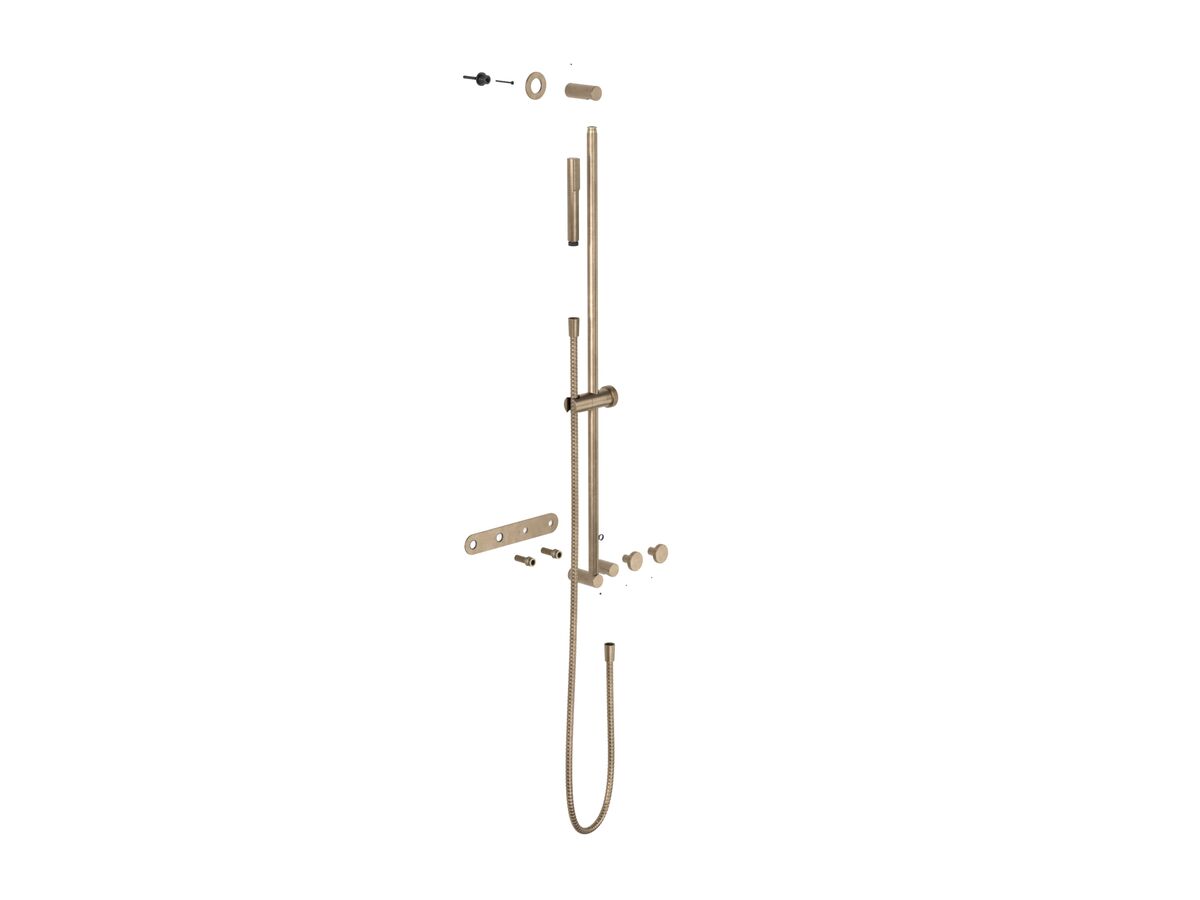 Supporting Image - Faucet Strommen Vara Disc Wall Set with Single Rail Shower Tap System Kit Discovery Bronze (3 Star) Lead Free
