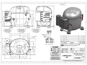 Tecumseh Compressor 1/3HP R134A MHBP AE4440Y-FZ1A