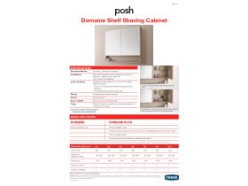 Technical Guide - Posh Domaine Shelf Shaving Cabinet