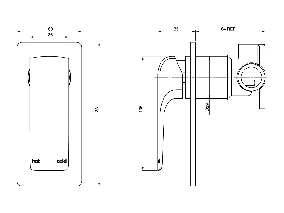 Milli Glance Shower / Bath Mixer