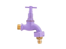 Hero - Dura Bib Hose Vandal Proof Lilac with Hose Adaptor 15mm Lead Free