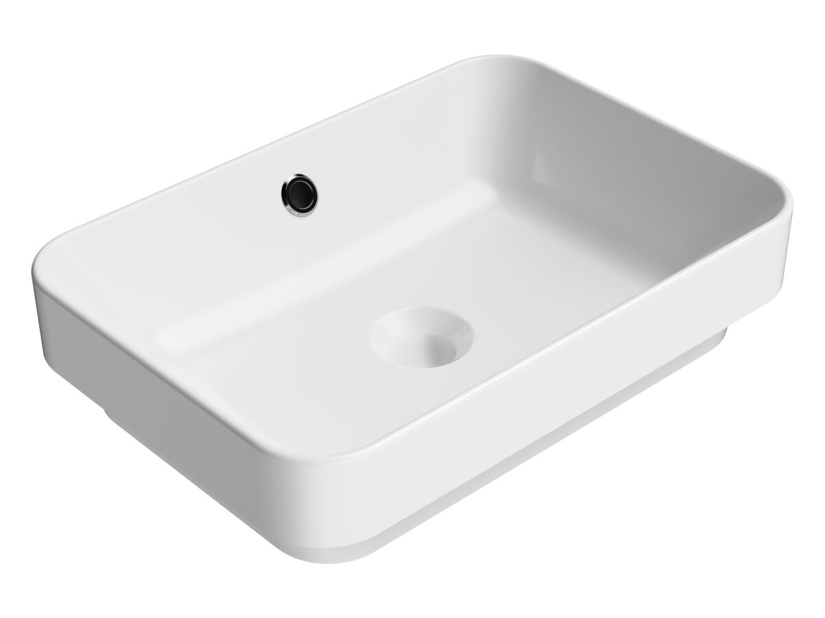 Hero - Posh Domaine Rectangle Semi Inset Basin with Overflow 450mm x 310mm White