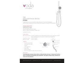 Installation Instructions - Voda Tide Deluxe 1 Function Slide Shower (3 Star)