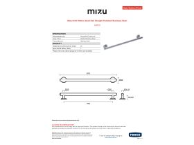 Specification Sheet - Mizu Drift 700mm Grab Rail Straight Polished Stainless Steel