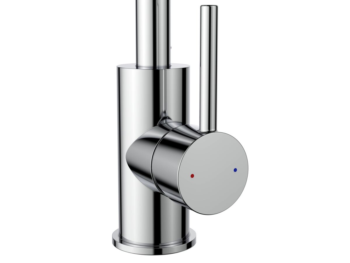 Supporting Image - Posh Bristol Pin Gooseneck Sink Mixer Tap Chrome (4 Star) Lead Free - Handle