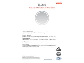 User Manual - Kado Aspect Round Veil LED Mirror 600mm