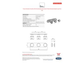 Specification Sheet - Faucet Strommen Vara Disc Wall Top Assembly with Diverter Trimset Brushed Graphite Lead Free