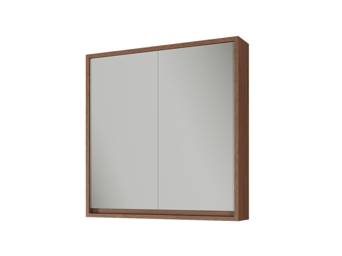Supporting Image - Kado Aspect 750mm Mirror Cabinet Two Doors - Florentine Walnut Side
