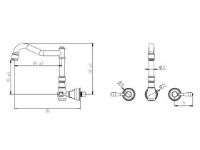Milli Voir Wall English Kitchen Set Lever Handle (4 Star)