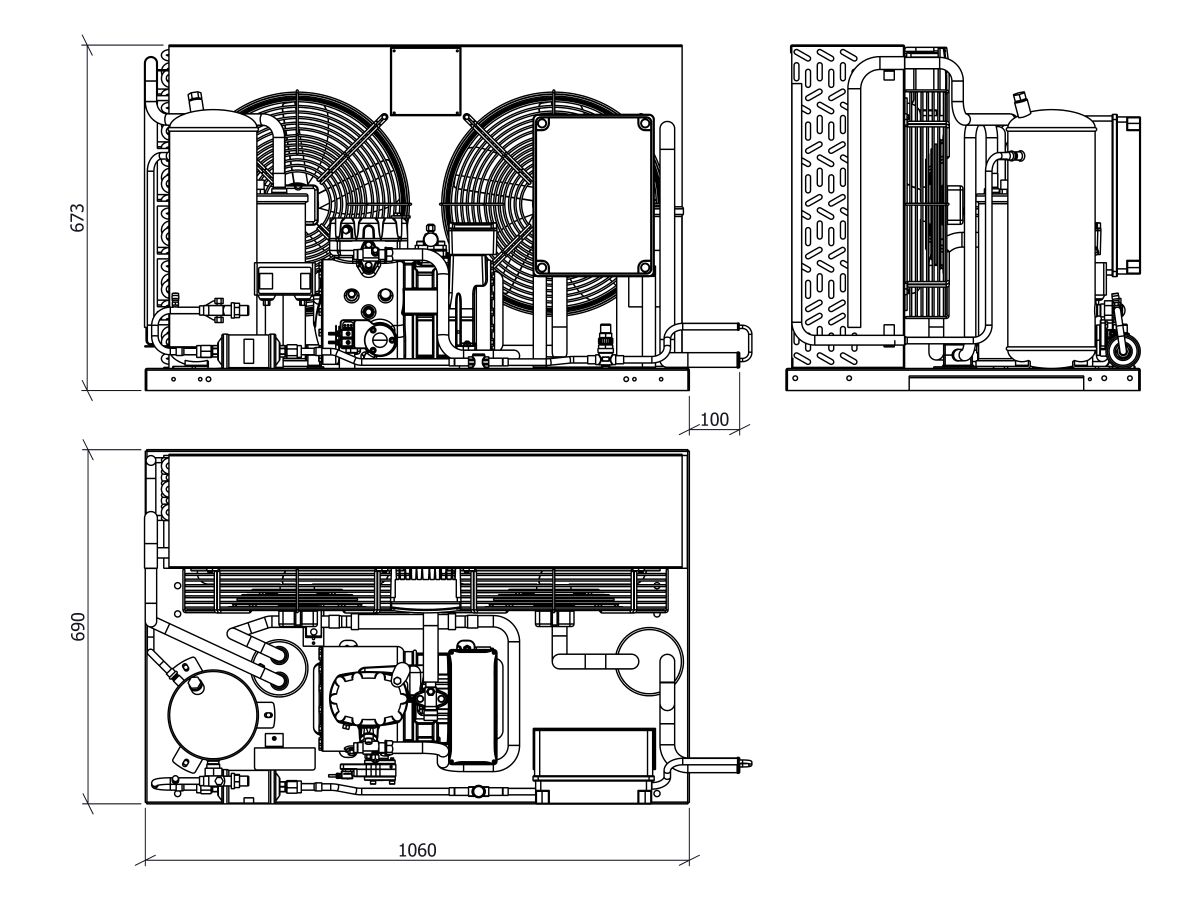 Tecumseh Semi Hermetic EVO Condensing Unit SHT4550ZHR-TZ 3 Phase