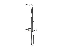 Supporting Image - Faucet Strommen Vara Fin Wall Set with Single Rail Shower Tap System Kit Matte Black (3 Star) Lead Free