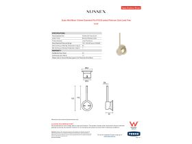 Specification Sheet - Scala Wall Mixer 100mm Extended Pin PVD Brushed Platinum Gold Lead Free