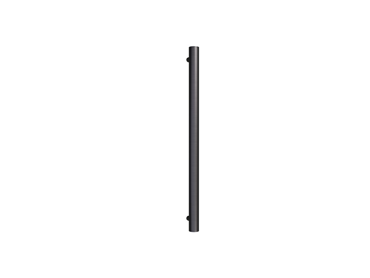 Hydrotherm Pure Vertical Single Heated Towel Rail 900 x 38mm PVD Brushed Gunmetal