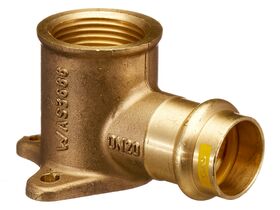 >B< Press Gas Wall Plate Elbow 20mm x 3/4" Female BSP