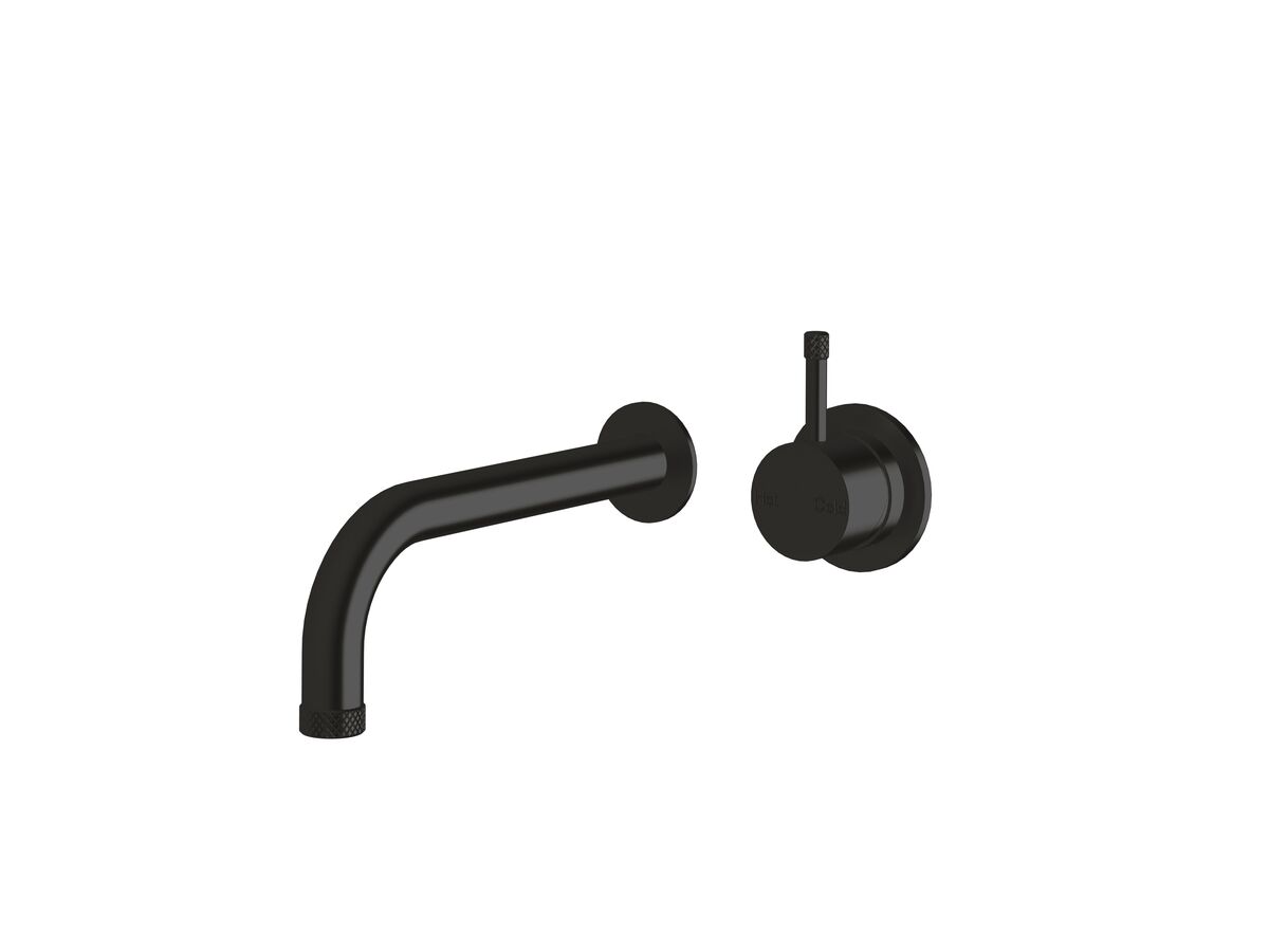 Hero - Sussex Scala Nova Wall Basin/Bath Mixer System 200mm PVD Matte Black (5 Star) Lead Free