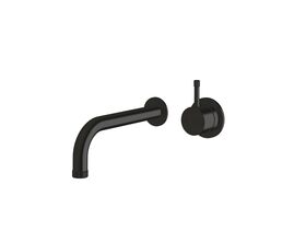 Hero - Sussex Scala Nova Wall Basin/Bath Mixer System 200mm PVD Matte Black (5 Star) Lead Free